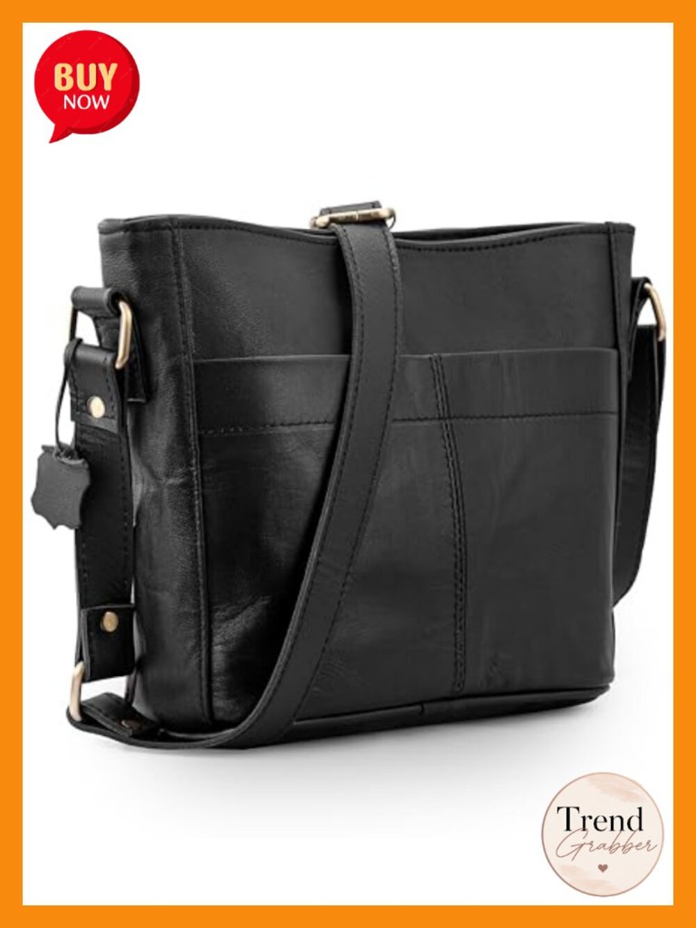 Genuine Leather Crossbody Bag Handmade Sling Purse for Women Tablet Work Bag